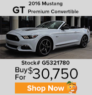 2016 Mustang GT Premium Covertible
