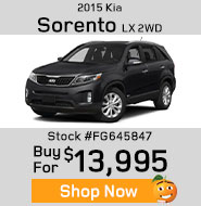 2015 Kia Sorento LX 2WD buy for $13,995