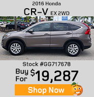 2016 Honda CR-V EX 2WD buy for $19,287