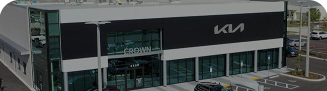 View of Crown Kia Dealership 