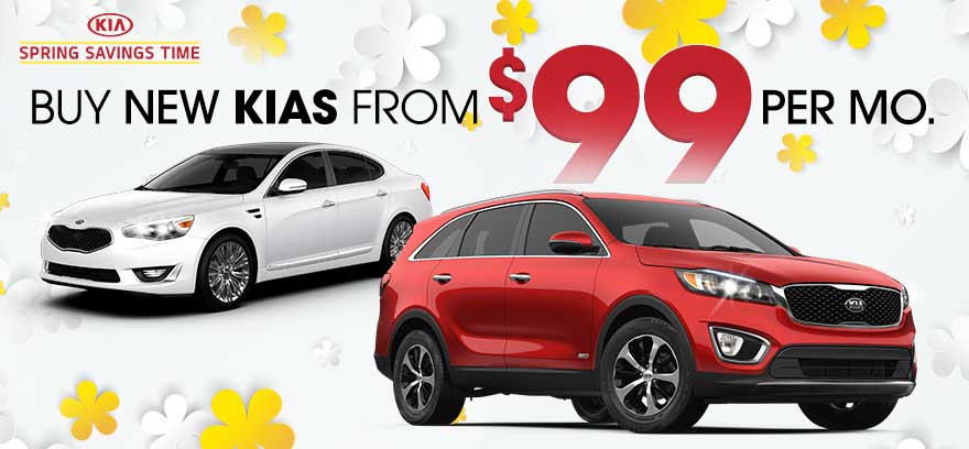 Buy New Kias From $99 a month.