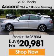 2017 Honda Accord EX-L w/ Honda Sensing