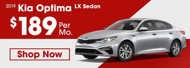 2019 Kia Optima LX Sedan lease for $189 per month
