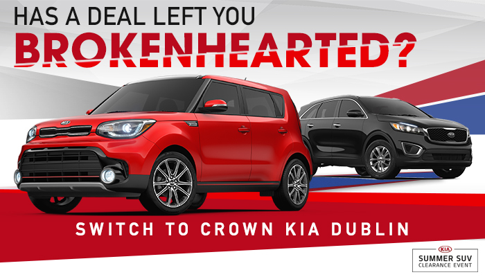 Has A Deal Left You Brokenhearted? Switch To Crown Kia Dublin Today!