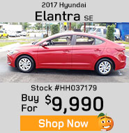 2017 Hyundai Elantra SE buy for $9,990