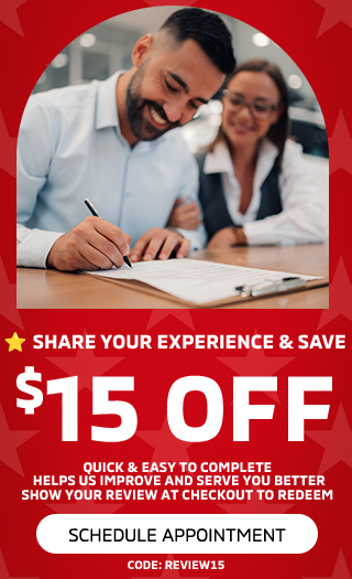 Share Your Experience & Save special