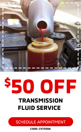 Fifty dollars off Transmission fluid service