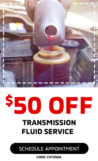 Fifty dollars off Transmission fluid service