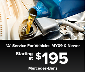 Mercedes-Benz “A” Service (MY09 or Newer) Starting at $195