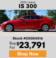 2016 Lexus IS 300 buy for $23,791