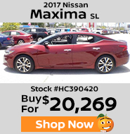 2017 Nissan Maxima SL buy for $20,269