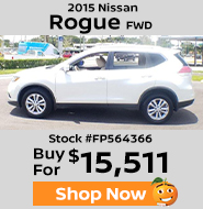 2015 Nissan Rogue FWD buy for $15,511