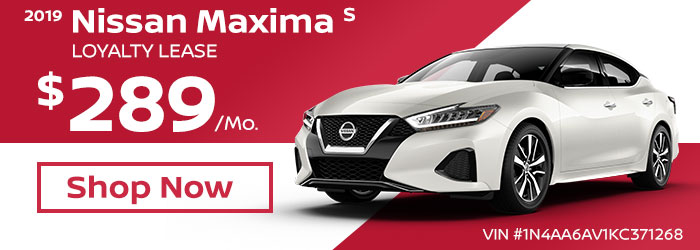 2019 Nissan Maxima Loyalty Lease $289 per month