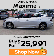 2019 Nissan Maxima S buy for $25,991