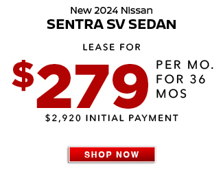 On select 2024 Nissan Sentra SV SUV offer