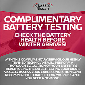 Complimentary Battery testing