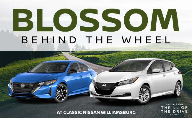 Blossom behind the wheel at Classic Nissan Williamsburg