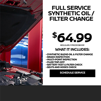 Full service Synthteic Oil Filter Change