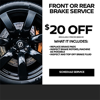 Front or rear brake $20 off