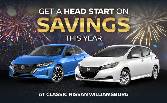 Year end savings are happening now at Classic Nissan Williamsburg