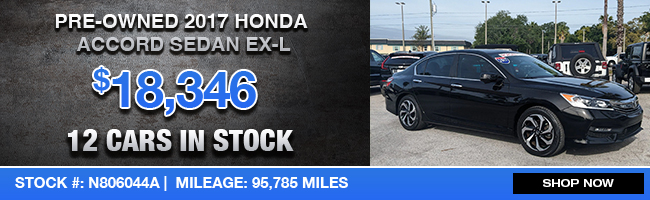 Special Pre-Owned 2017 Honda Accord sedan EX-L