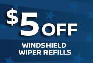 Five Dollars Off Windshield Wiper Refills