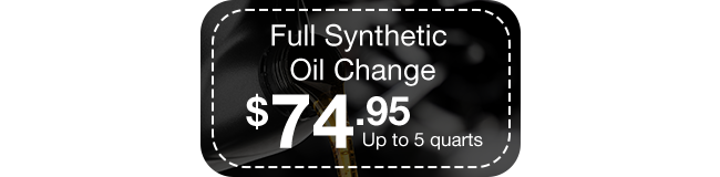 Full Synthetic Oil Change special price