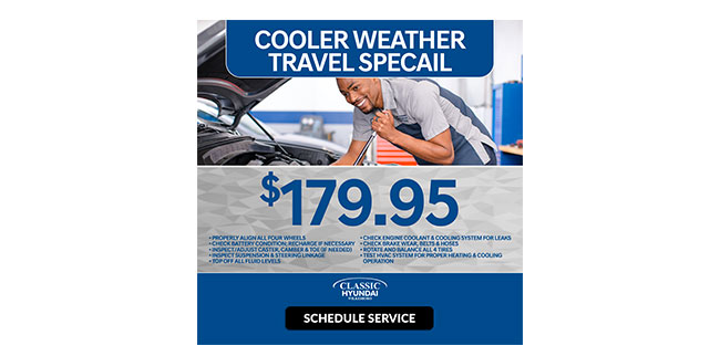 Cooler weather travel special