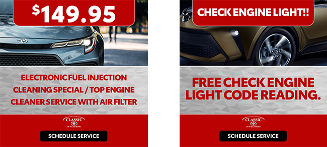 fuel injection cleaning offer and check engline light offer