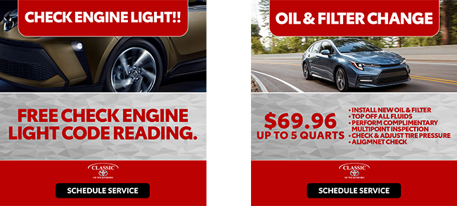 fuel injection cleaning offer and check engline light offer