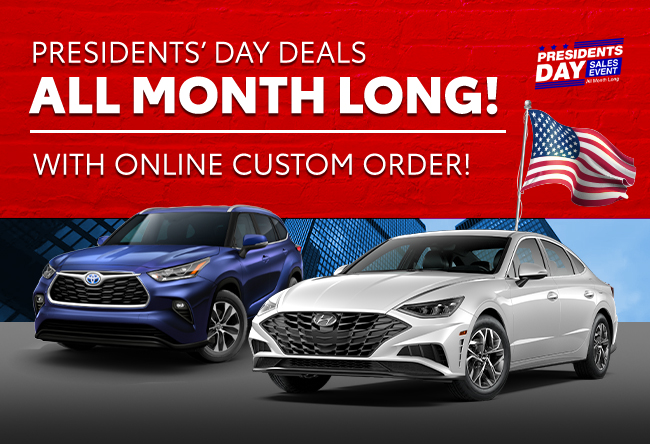 Presidents day deals all month long - with online custom order