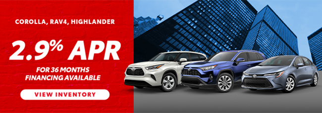 Toyota Corolla RAV4 and highlander