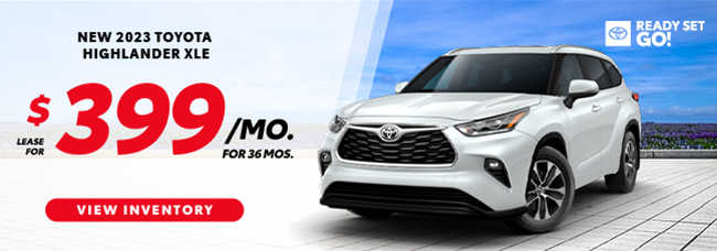 special lease offer on new 2023 Toyota