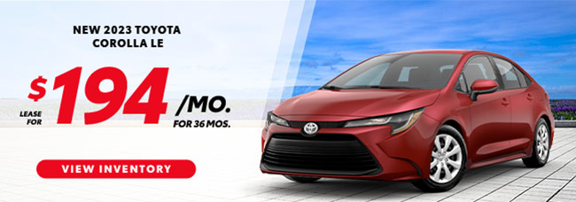 special lease offer on new 2023 Toyota