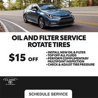 Oil and Filter rotate tires service