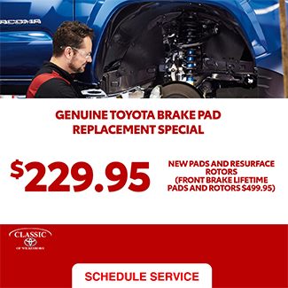 Genuine Toyota Brake Pad Replacement Special