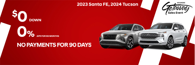 2023 Hyundai Santa FE, 2024 Hyundai Tucson