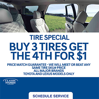 Buy 3 tires get the 4th for $1