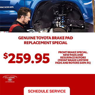 Genuine Toyota Brake Pad Replacement Special