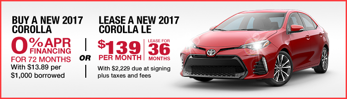 New 2017 Toyota Corolla L