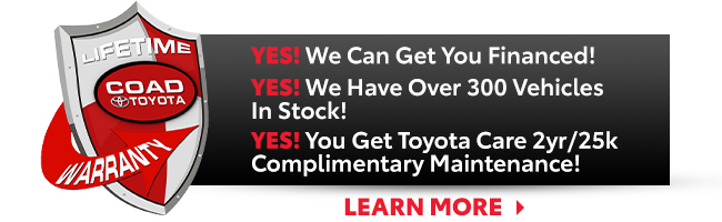 Coad Toyota Lifetime Warranty