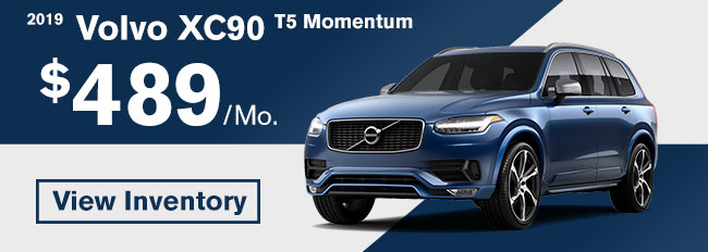 2019 Volvo XC90 T5 Momentum lease for $489 per month