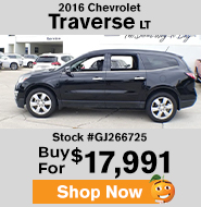 2016 Chevrolet Traverse LT buy for $17,991