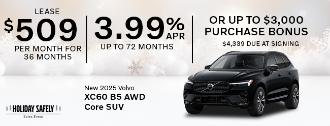 Volvo XC60 Holiday Safely Sales Event