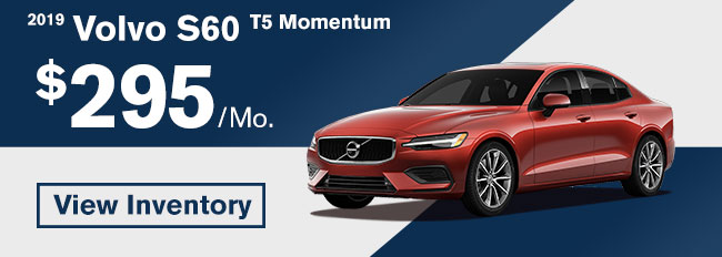 2019 Volvo S60 T5 Momentum lease for $295 per month