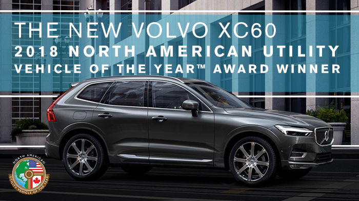 The New 2018 Volvo XC60 North American Utility Vehicle of the Year Award Winner