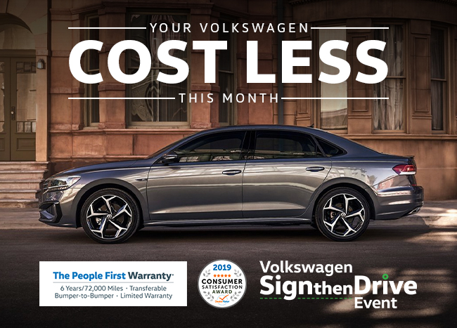 Your Volkswagen Cost Less This Month