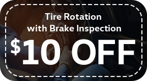 Tire rotation brake inspection