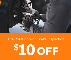 Tire rotation brake inspection