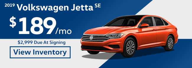 2019 Volkswagen Jetta SE $169 per month $2,999 due at signing